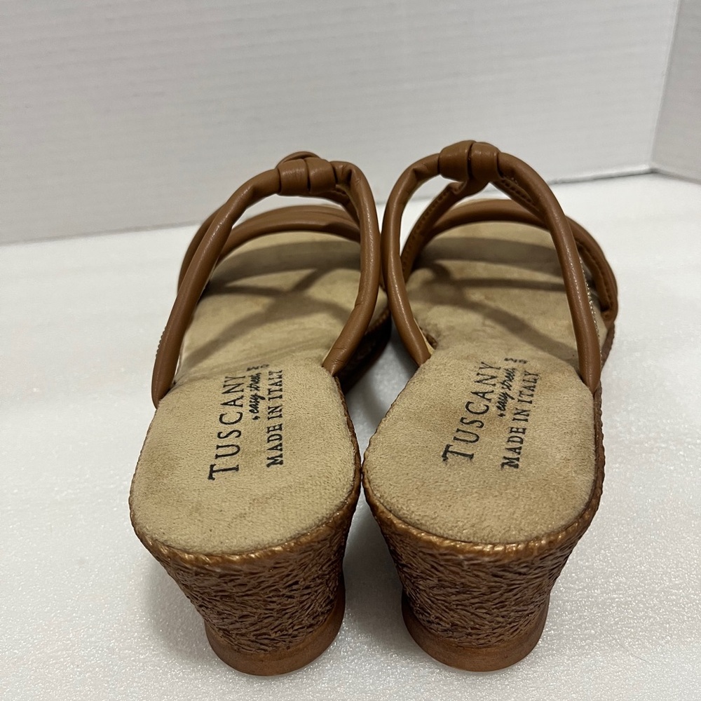 Women's Elvera Slip-On Wedge Sandals by Easy Street. Size 8M Color Brown - Picture 3 of 7